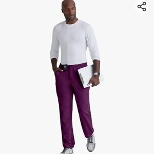 Barco One 0217 Men's Athletic Jogger Scrub Pants Size 2X - Wine- NWT
